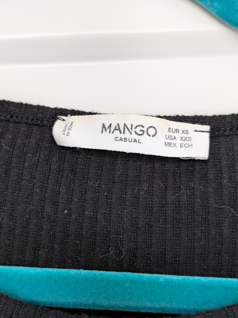 Mango Black Ribbed Cold-Shoulder Mini Dress - Picture 3 of 5